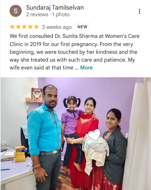 Happy family at Dr. Sunita Sharma Women's Care Clinic